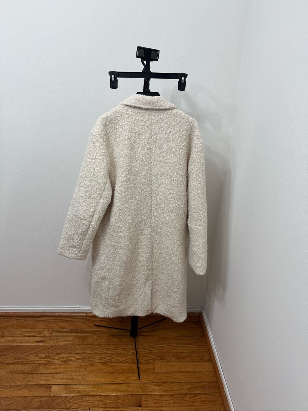 Altar'd State Cream Double-Breasted Teddy Pea Coat - Picture 7 of 7